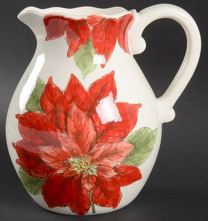 Sketch Poinsettia 80 Oz Pitcher