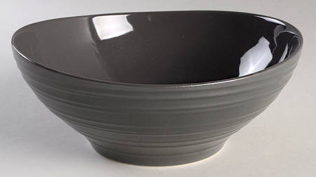 Swirl Graphite 9" Round Vegetable Bowl