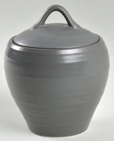 Swirl Graphite Sugar Bowl & Lid