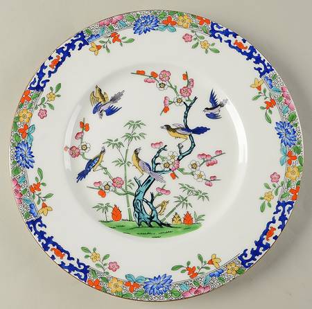 Emperor's Garden Cobalt Scrolls by Minton