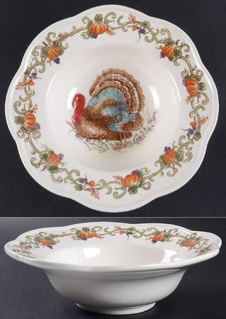 Turkey Royale 9" Round Vegetable Bowl