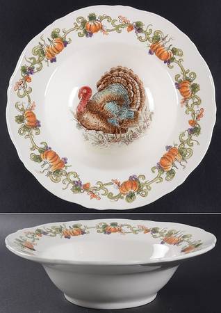 Turkey Royale 12" Round Vegetable Bowl