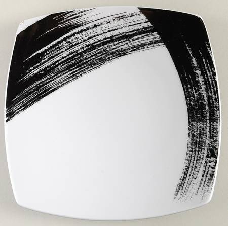 Brushstroke Square Salad Plate