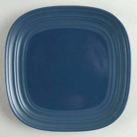 Swirl Square Blue Salad Plate