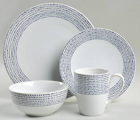 Daylen Cobalt Blue 4 Piece Place Setting