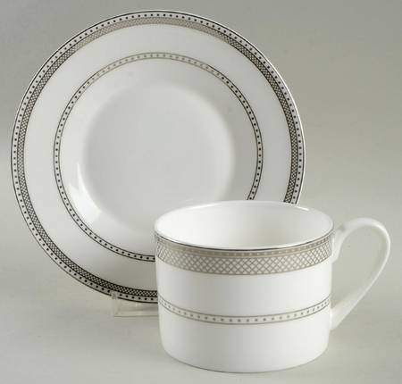 Layton Flat Cup & Saucer Set
