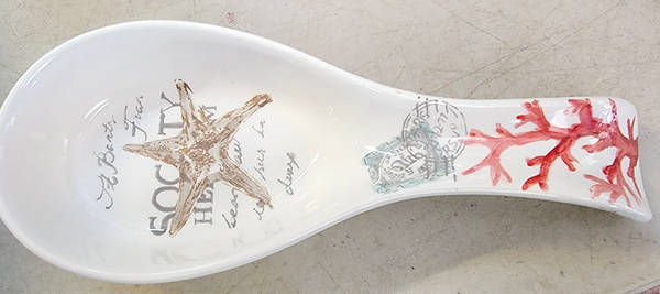Stamp Sealife Spoon Rest/Holder (Holds 1 Spoon)