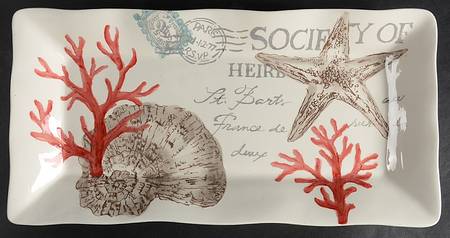 Stamp Sealife 13" Rectangular Tray