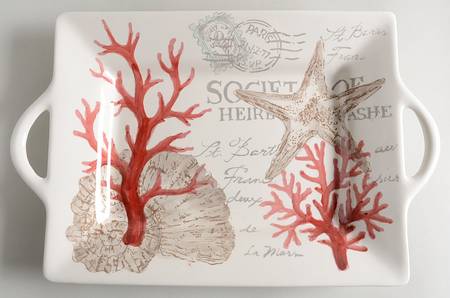 Stamp Sealife 15" Handled Tray