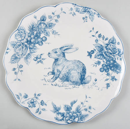Blue and White Toile 13" Chop Plate (Round Platter)