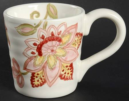 Coral Vanilla Chintz Mug