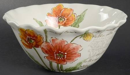 Tower & Poppy 9" Round Vegetable Bowl