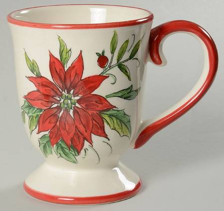 Red Poinsettia Mug