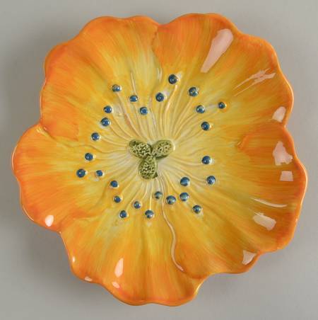 Summer Mum Floral Flower Shape Salad Plate
