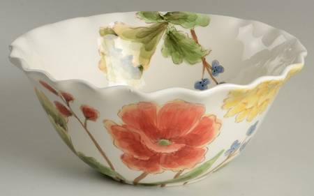 Summer Mum Floral 9" Round Vegetable Bowl