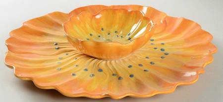 Summer Mum Floral 1 Piece Chip & Dip
