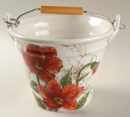 Sketch Poppy 6" Handled Basket