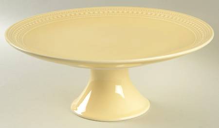 M2A20 Yellow 12" Diameter Pedestal Cake Stand