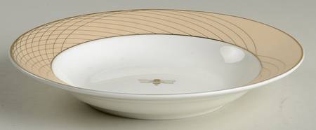 Golden Anniversary Bumblebee Rim Soup Bowl