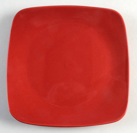 Medium Square Red Sedona Square Salad Plate