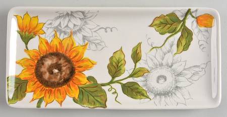Sketch Sunflower 10" Rectangular Tray