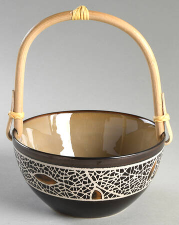 Alexandria 7''-7 1/4'' Basket W/Bamboo Handle HC