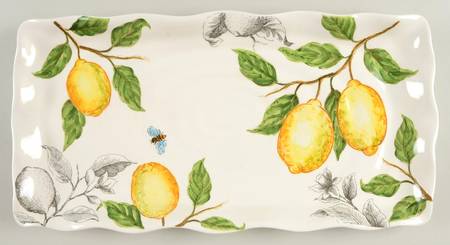 Sketch Lemon 17" Rectangular Serving Platter