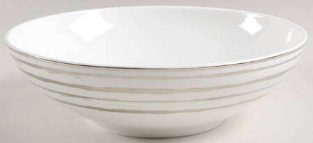 Swirl Platinum 9" Round Vegetable Bowl