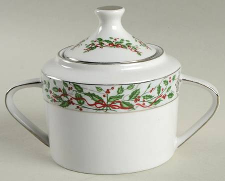 Noel Platinum Sugar Bowl & Lid