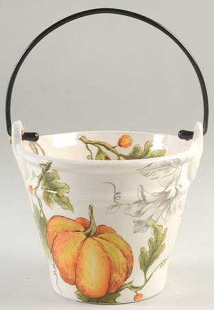 Pumpkin Flower Small Bucket with Handle