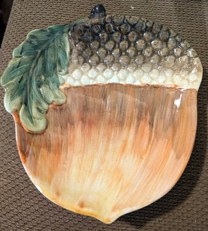 Golden Leaves Accent Salad Plate