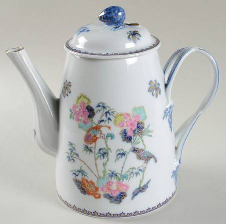 Bamboo and Birds Coffee Pot & Lid