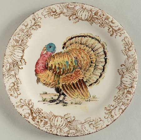 Turkey Toile Salad Plate