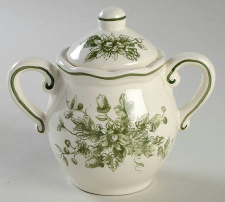Pumpkin Toile Sugar Bowl & Lid