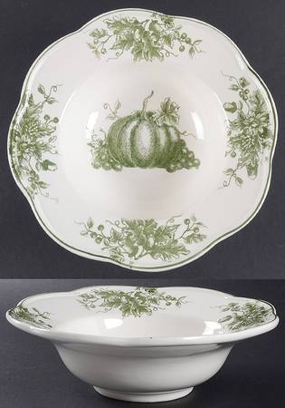 Pumpkin Toile 10" Round Vegetable Bowl