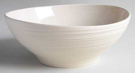 Swirl-Cream 9" Round Vegetable Bowl