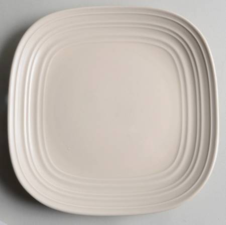 Swirl-Cream Square Salad Plate