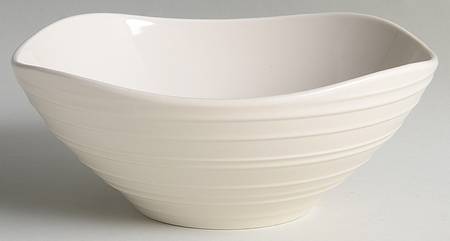 Swirl-Cream 9" Round Vegetable Bowl