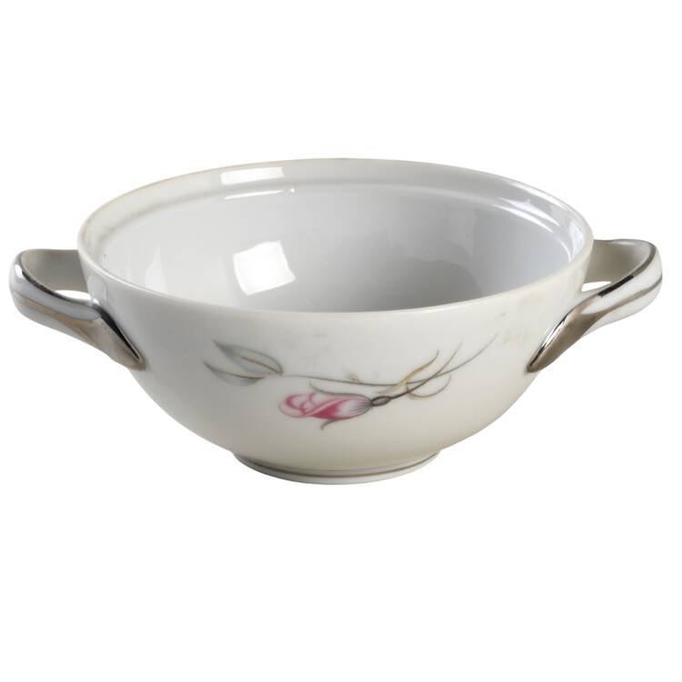 French Rose Sugar Bowl No Lid