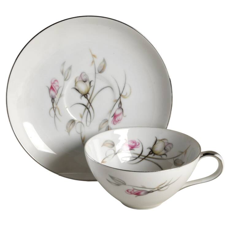 French Rose Flat Cup & Saucer Set by Modar