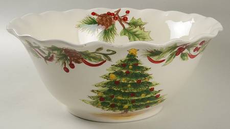 Tree & Bough 12" Ruffled Bowl