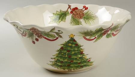 Tree & Bough 10" Ruffled Bowl