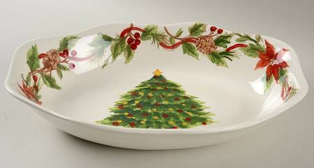 Tree & Bough 13" Oval Vegetable Bowl