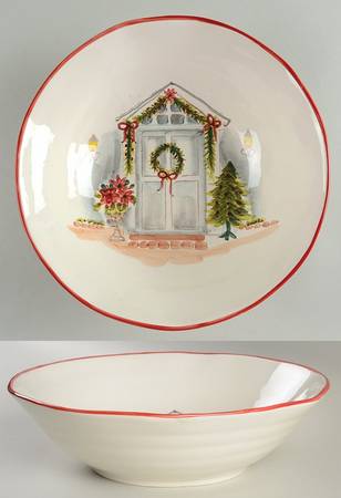 Holiday Door 12" Round Serving Bowl