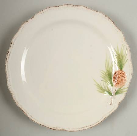 Snowy Pinecone Salad Plate