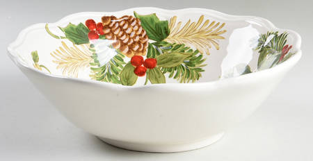 Yuletide Bough 10" Round Serving Bowl