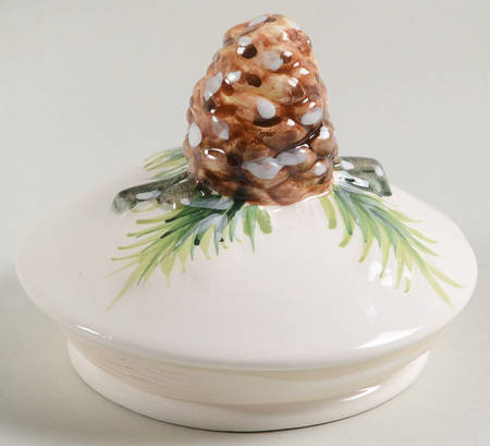 Yuletide Bough Lid for Small Canister