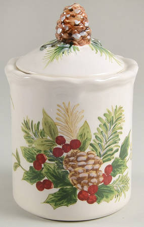 Yuletide Bough Small Canister & Lid