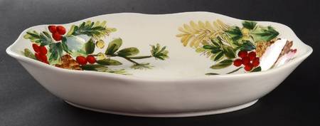Yuletide Bough 13" Oval Vegetable Bowl