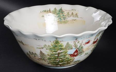 Snowville 9" Round Serving Bowl